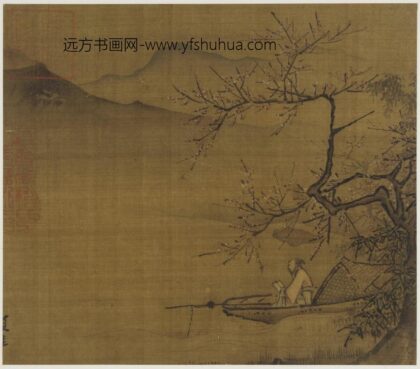 夏圭（珪） 花下泊舟读书图.jpg