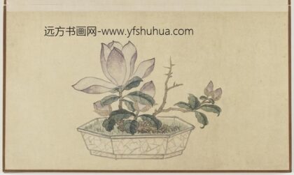 孙克弘 盆石花卉册 玉兰.jpg