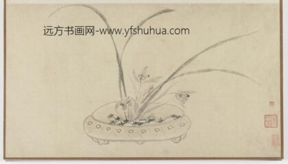 孙克弘 盆石花卉册之兰花.jpg