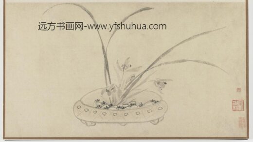孙克弘 盆石花卉册之兰花.jpg