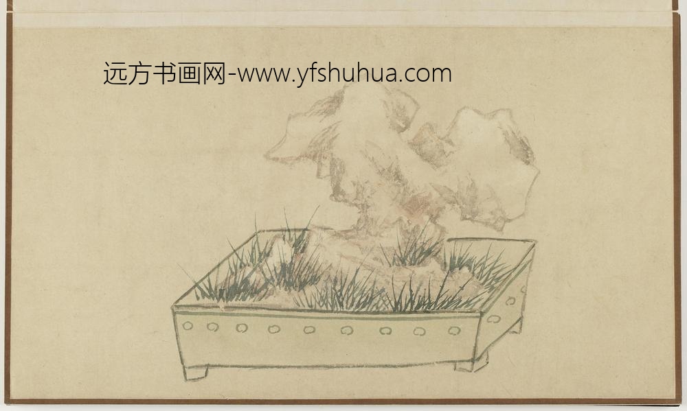 孙克弘_盆草奇石图