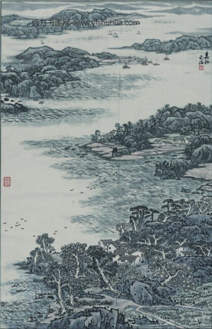 宋文治 山水娄江图轴.jpg
