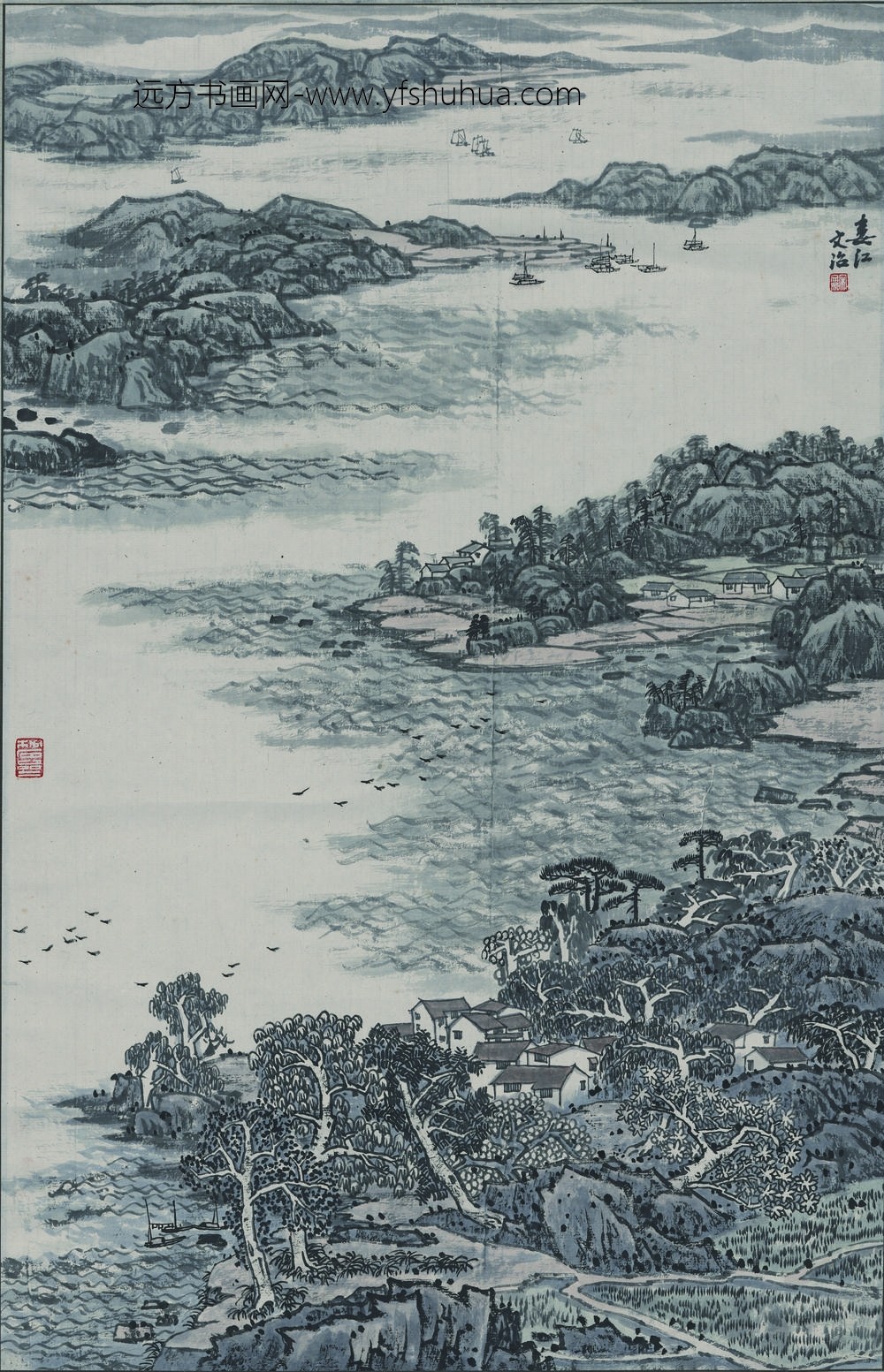 宋文治_山水娄江图轴
