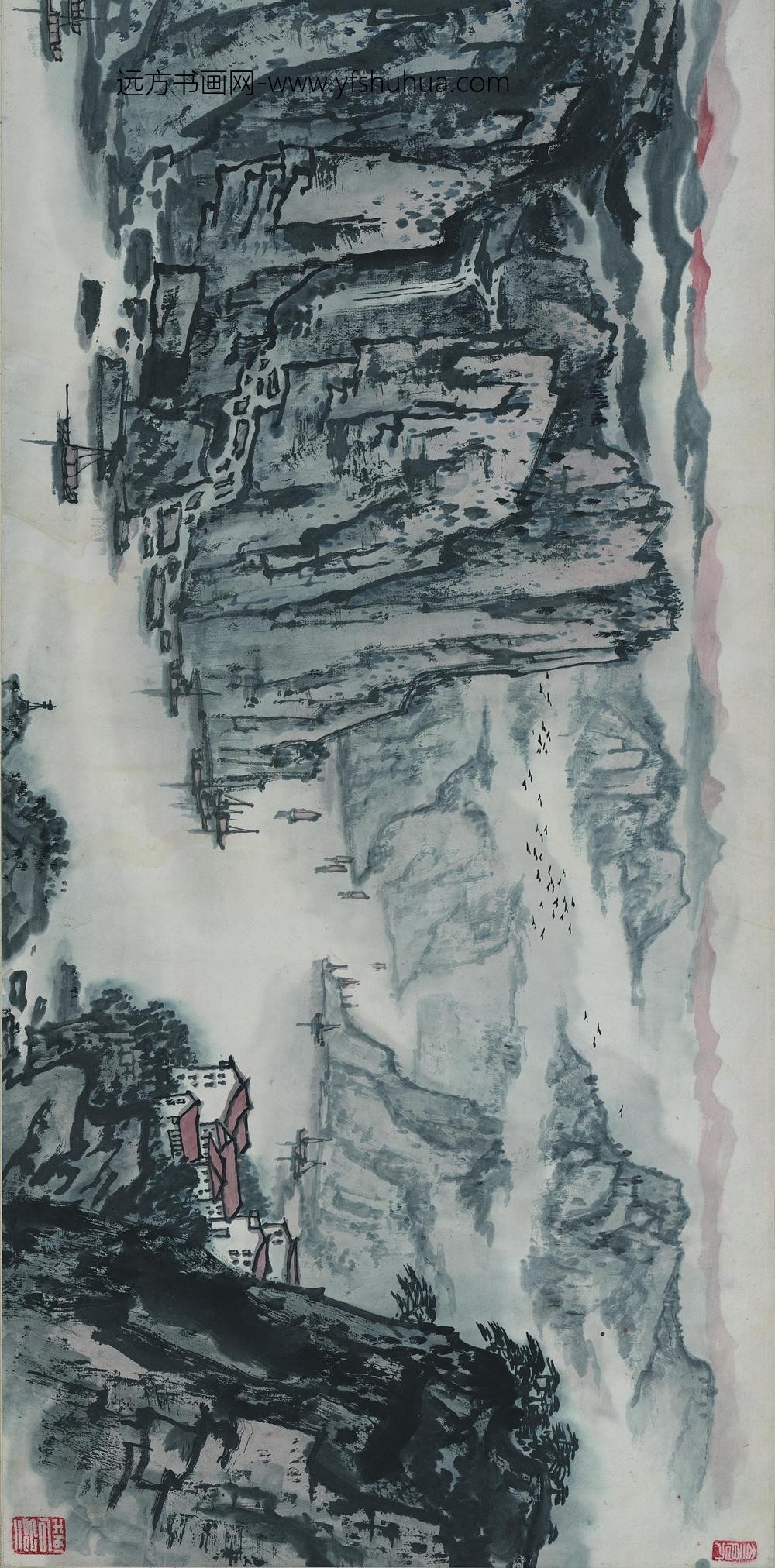 宋文治_蜀江云起图_