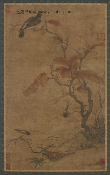 崔白 丹枫鸟鹊图 1.jpg