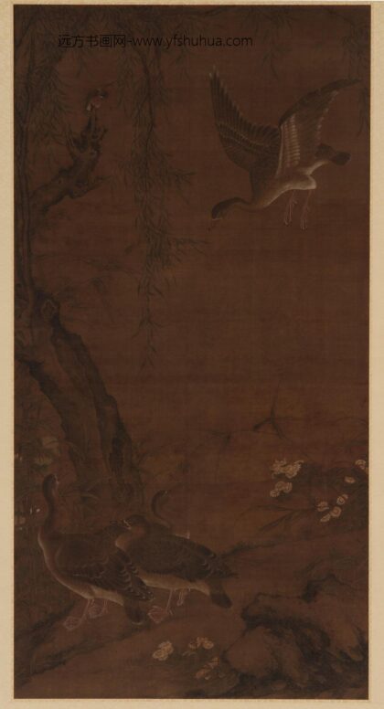 崔白 柳塘凫翠图.jpg
