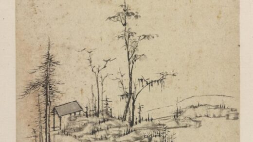 弘仁 丰溪山水册 石潭亭.jpg
