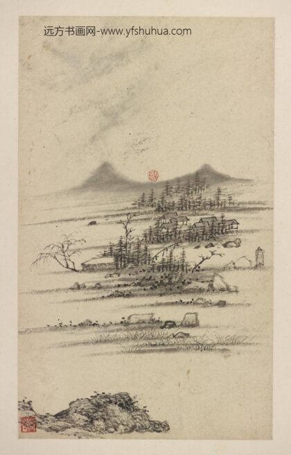 弘仁 沣川山水册 水乡.jpg