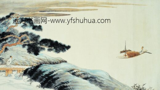 张大千（张爰） 岚江移棹图（仿大涤子山水）.jpg