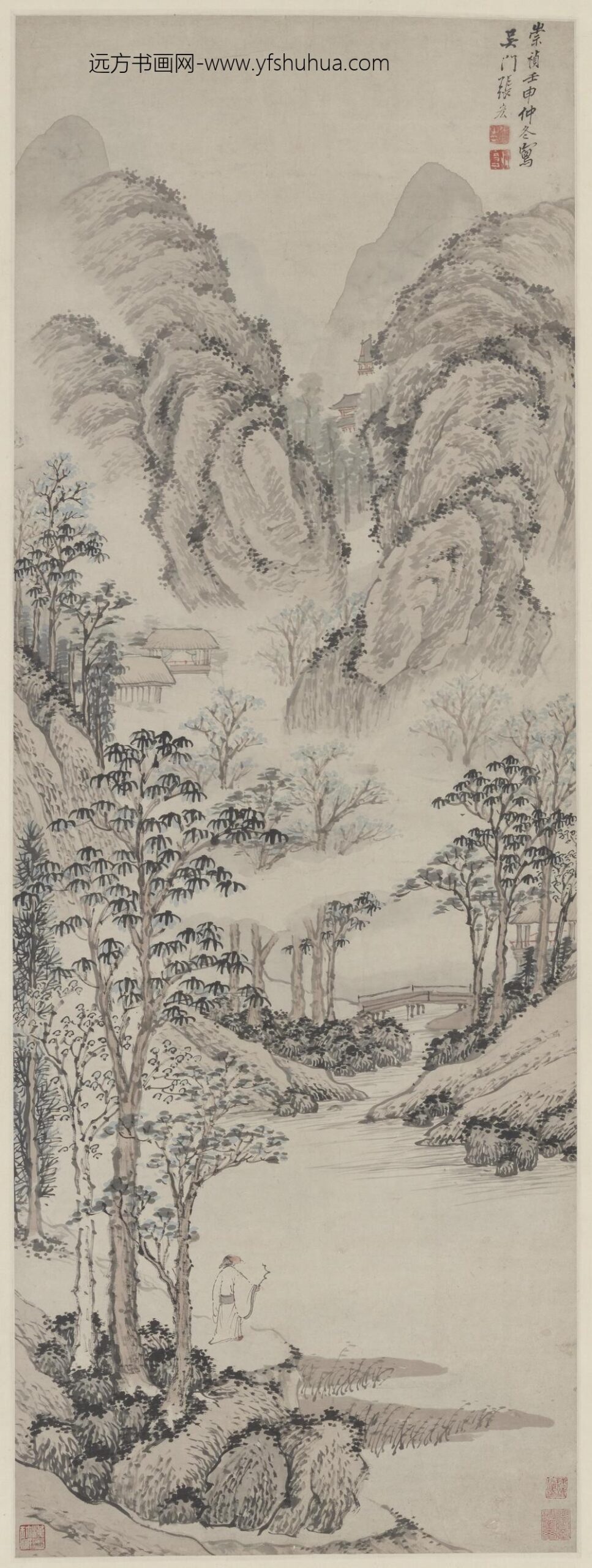 张宏_山水图轴