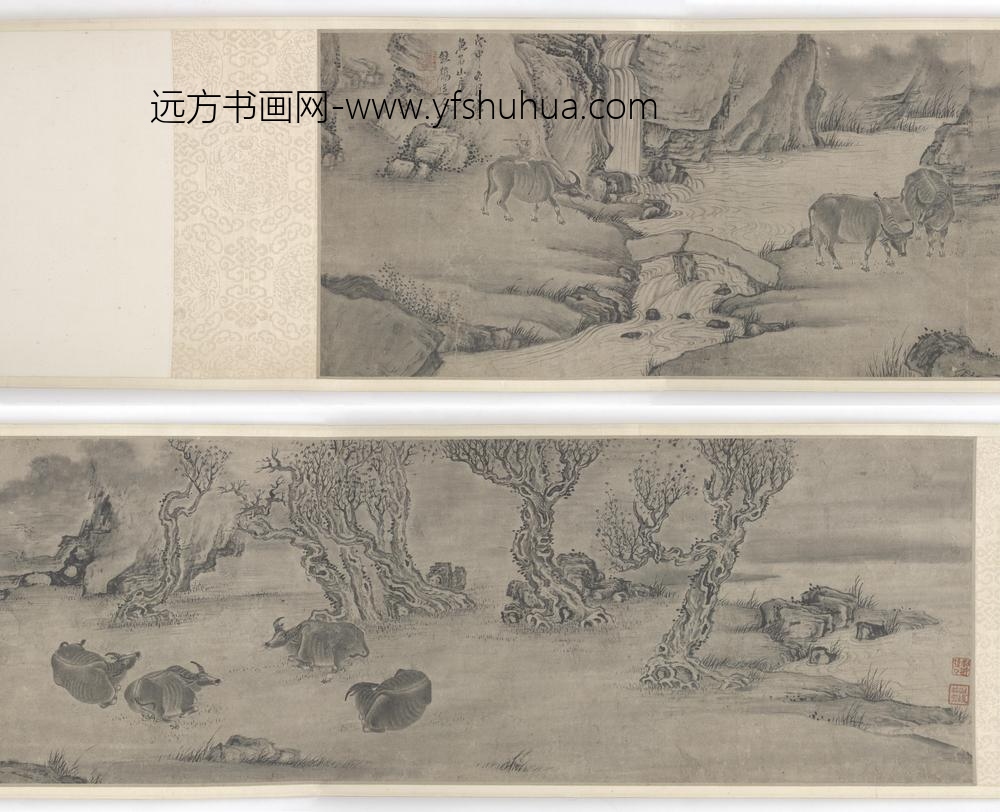 张穆_江村牧牛图