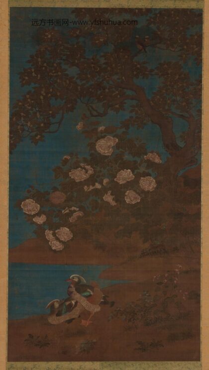 徐崇嗣 鸳鸯花影图.jpg