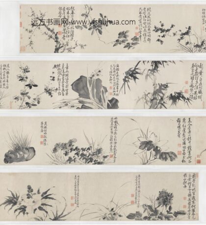 徐渭 青藤墨妙（十二花卉配诗）图卷.jpg