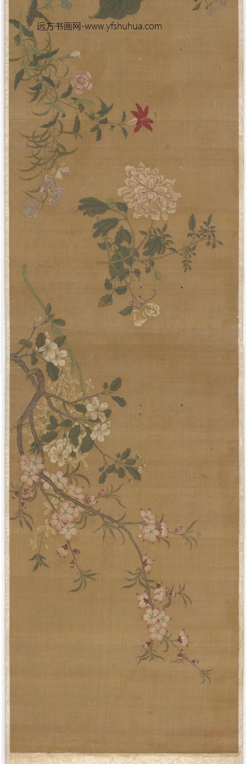 徐熙_花卉图卷_