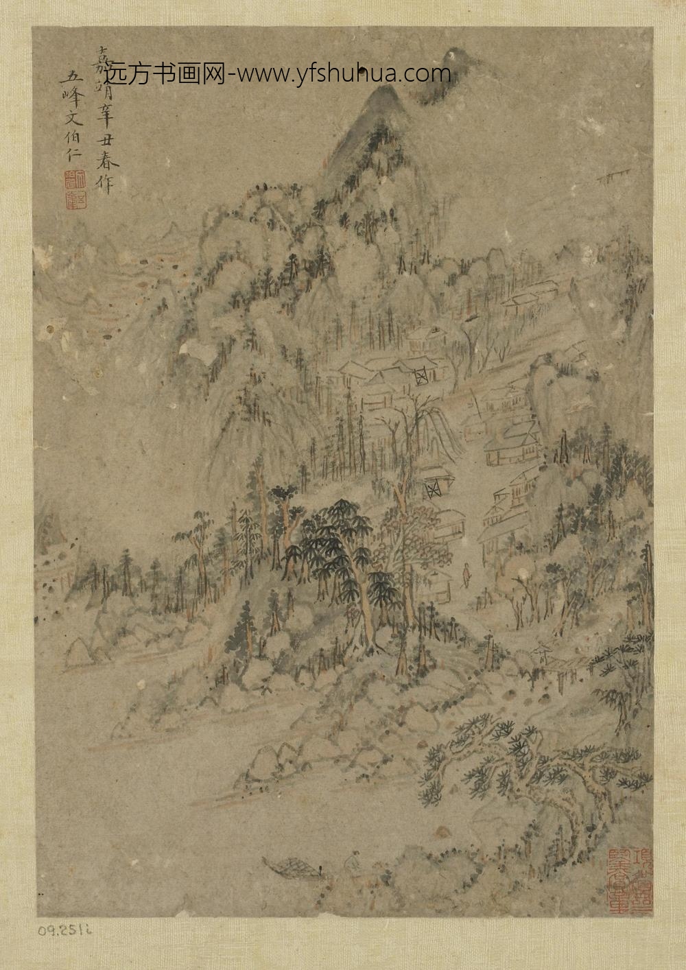 文伯仁_山村图
