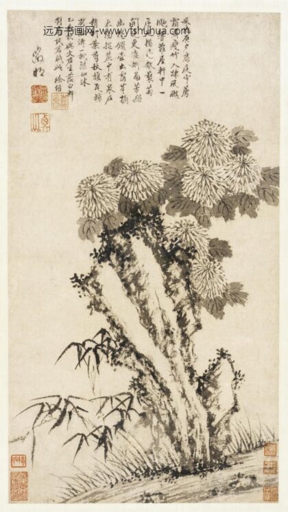 文征明（文征明） 菊竹湖石图.jpg