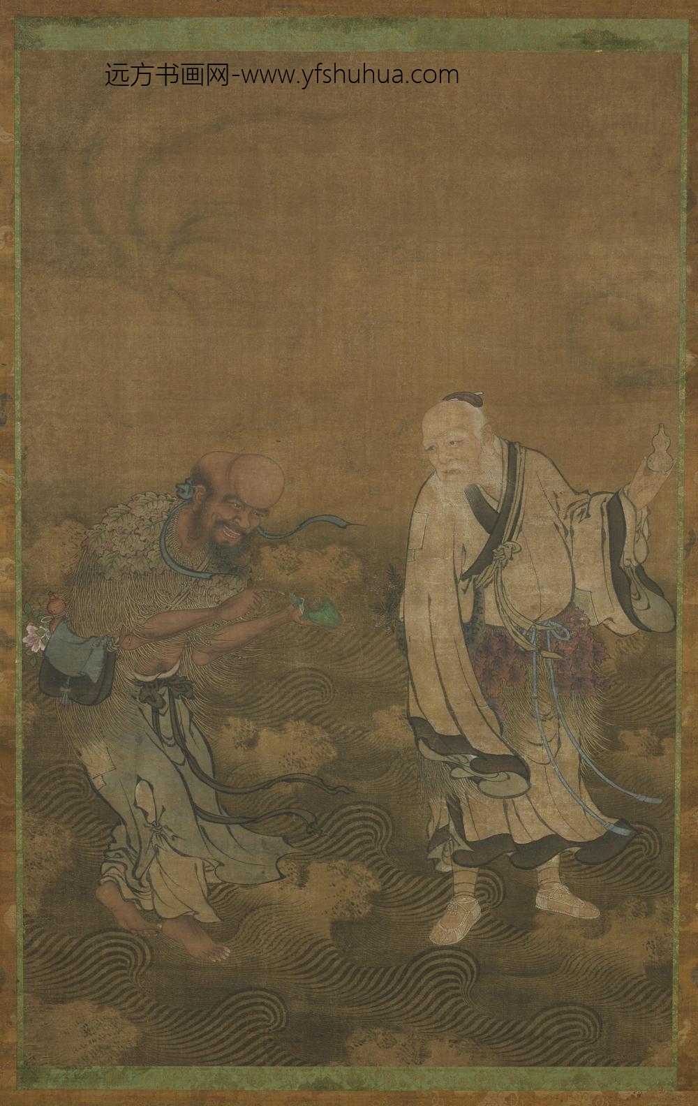 方椿年_仙人渡水图