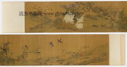 易元吉 花鸟蔷薇兔果图.jpg