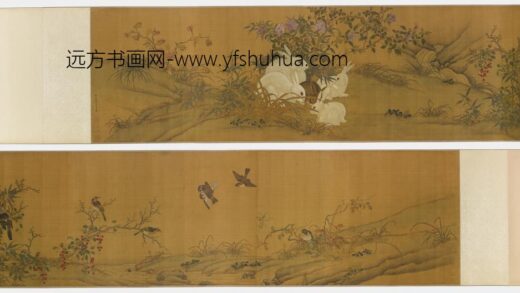 易元吉 花鸟蔷薇兔果图.jpg