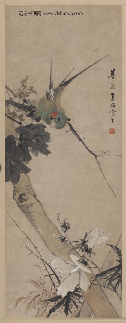 朱梦庐 花鸟百哥图轴.jpg