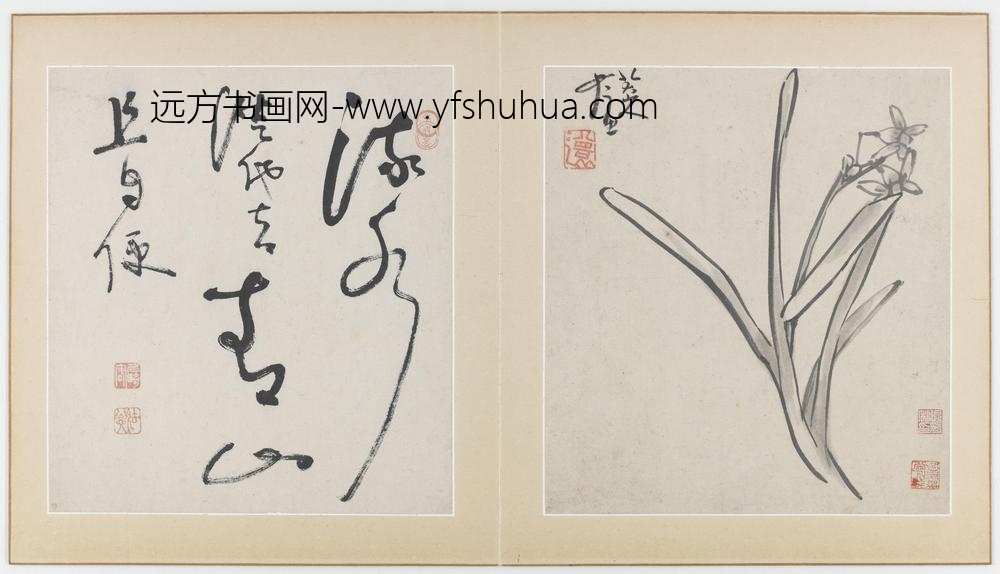 朱耷_花鸟虫鱼图册(十一开)_