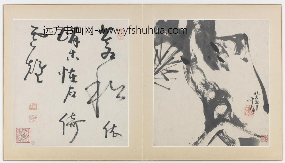 朱耷_花鸟虫鱼图册(十一开)_