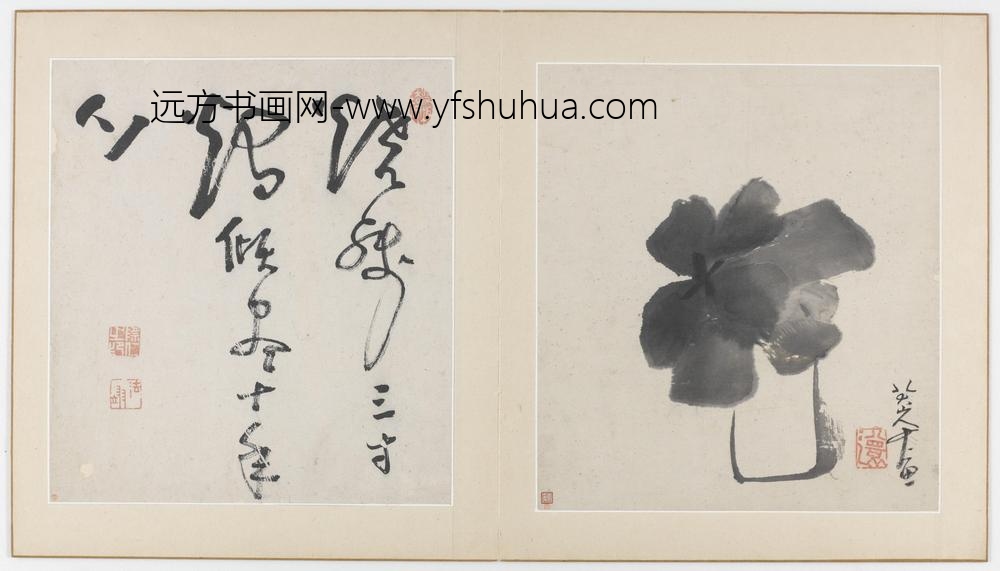 朱耷_花鸟虫鱼图册(十一开)_