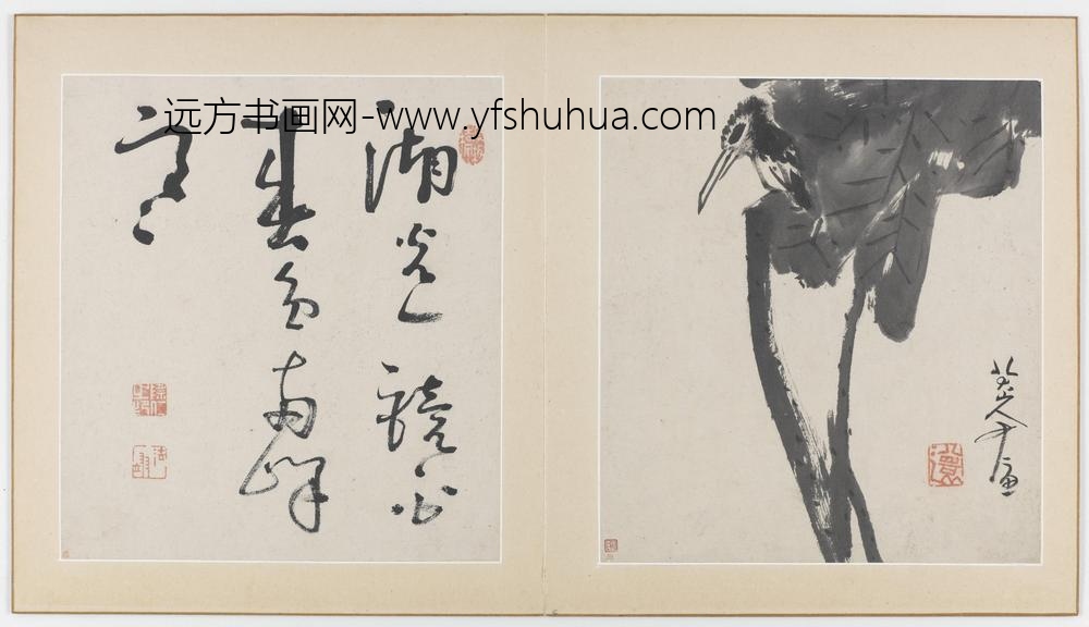 朱耷_花鸟虫鱼图册(十一开)_