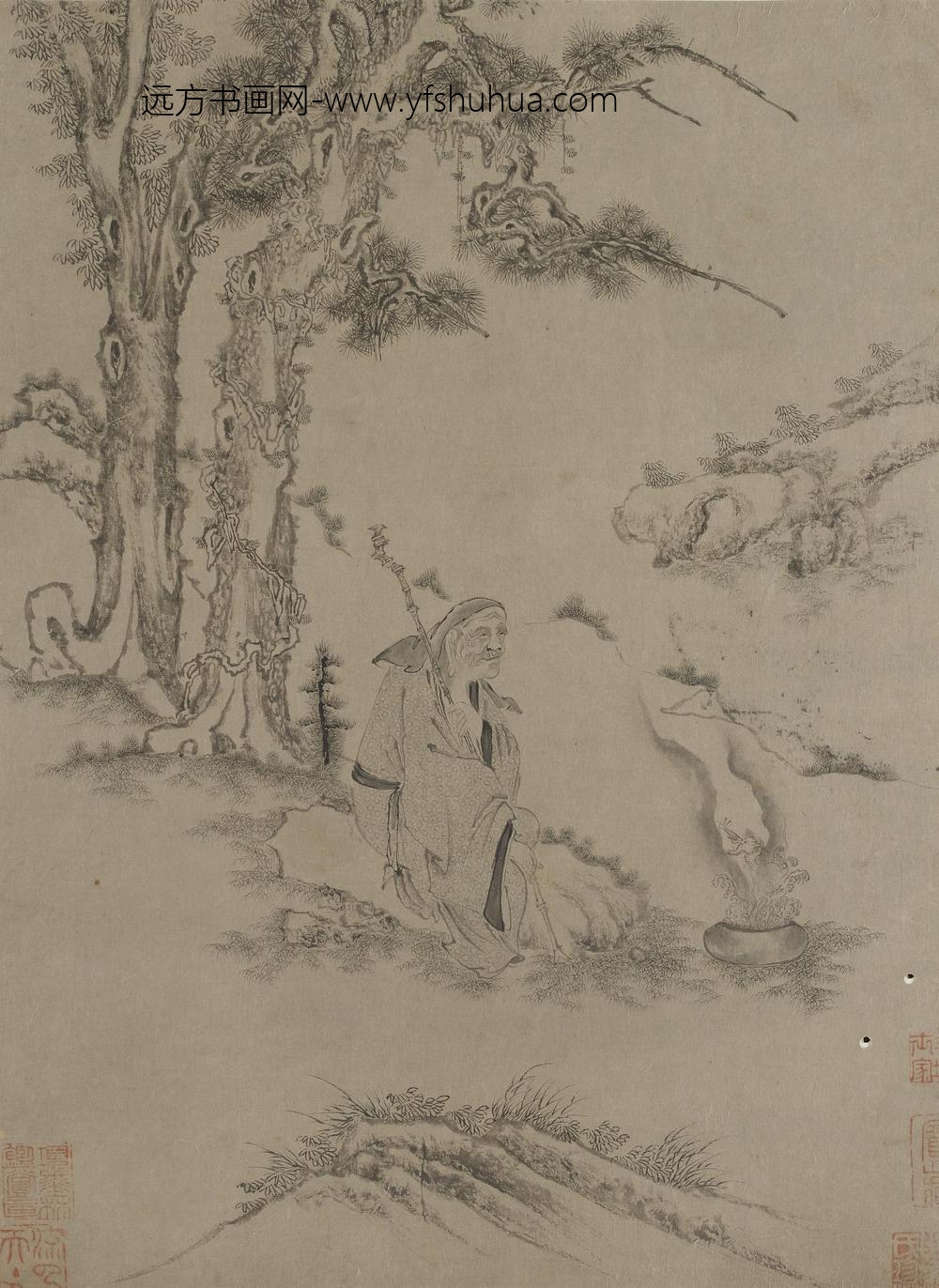 李公麟_十八罗汉图册_ ()