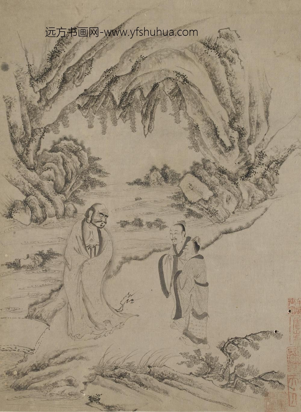 李公麟_十八罗汉图册_ ()