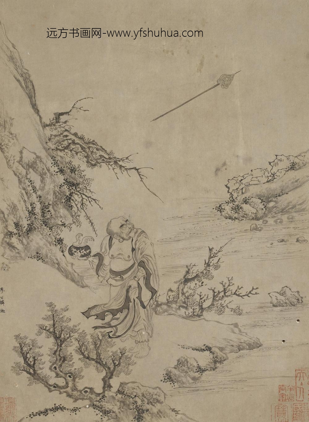 李公麟_十八罗汉图册_ ()