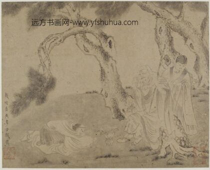李公麟 松下罗汉侍从礼佛图.jpg