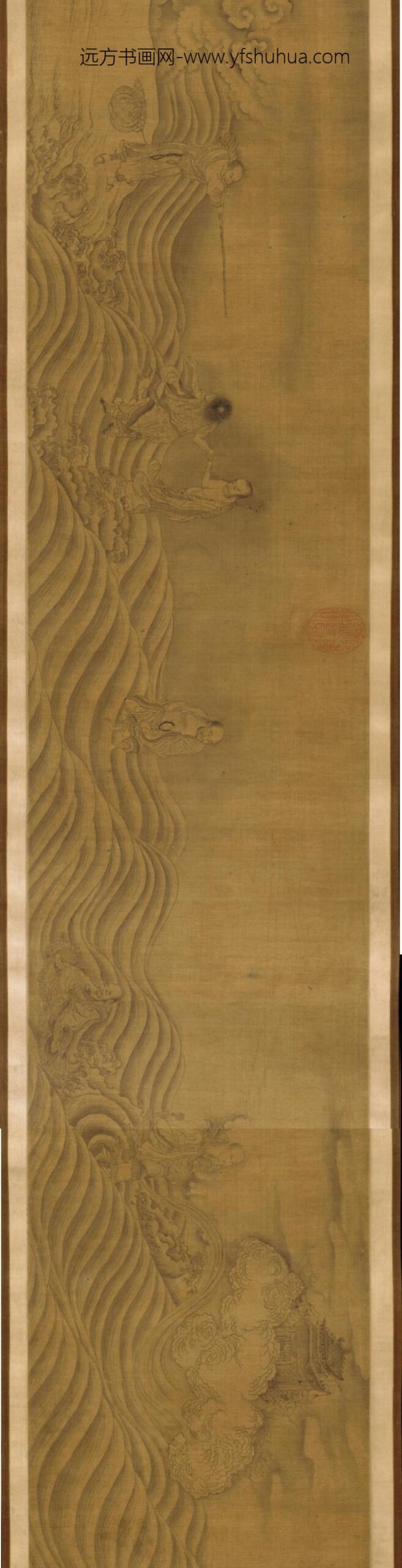 李公麟_罗汉渡海图卷_