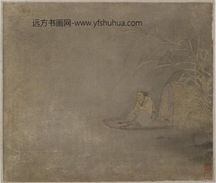 李公麟 芦塘独坐泛舟图.jpg