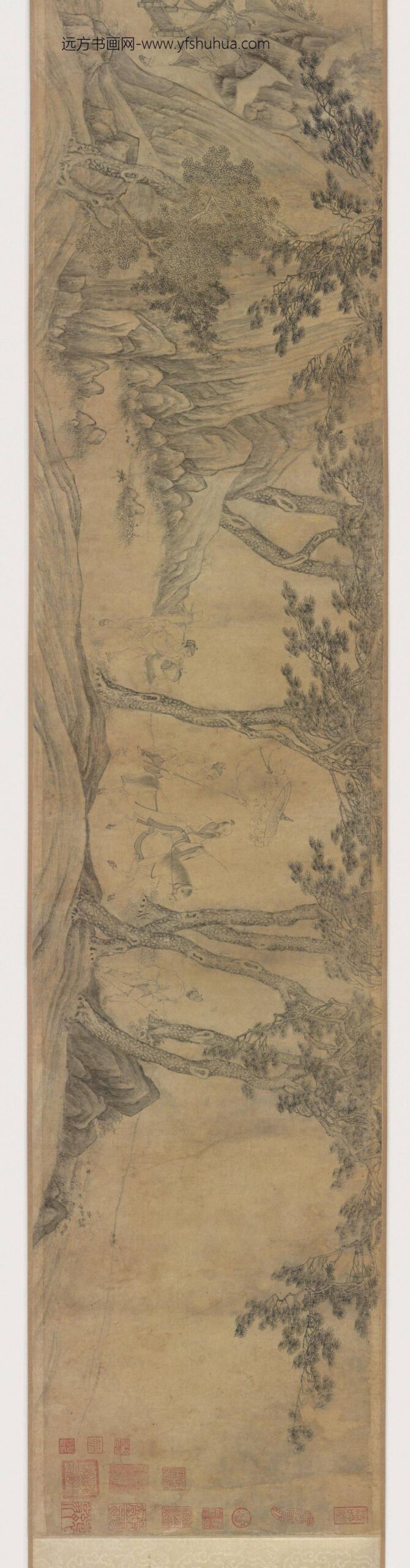 李公麟_莲社图卷_