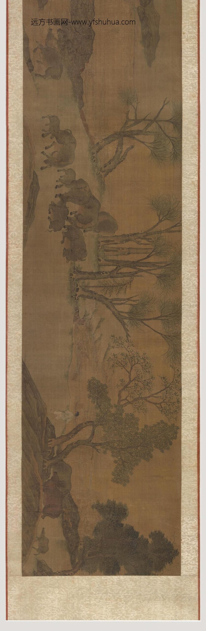 李唐_牧牛渡溪图卷_