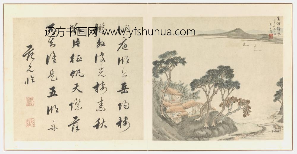 李士达_潇湘八景册-远浦归帆图