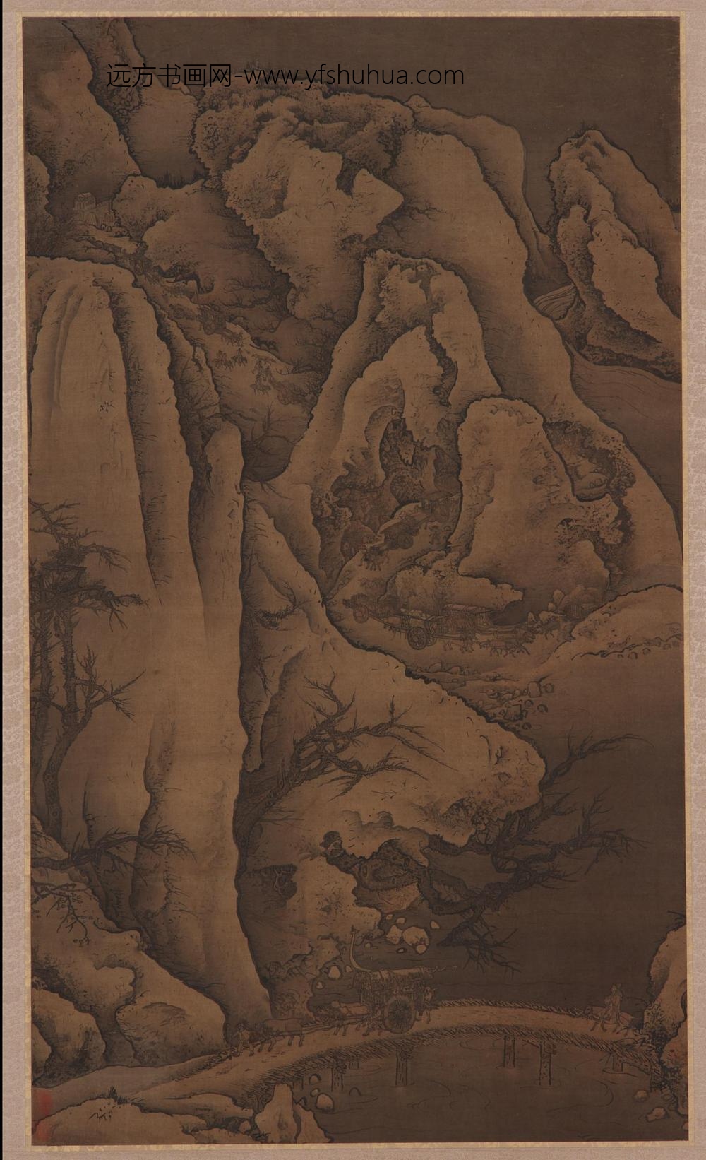 李寅_寒山行旅图