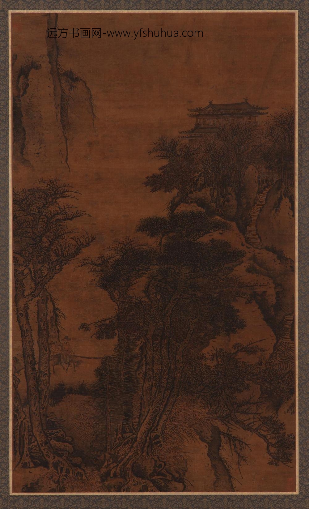 李寅_山寺行旅图