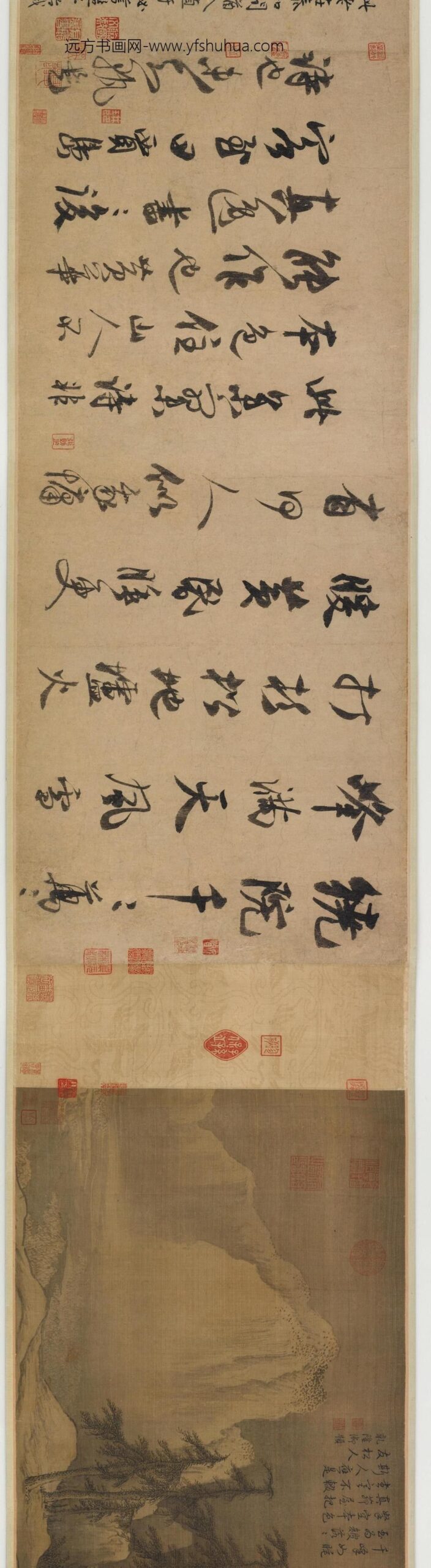 李山_风雪杉松图卷_