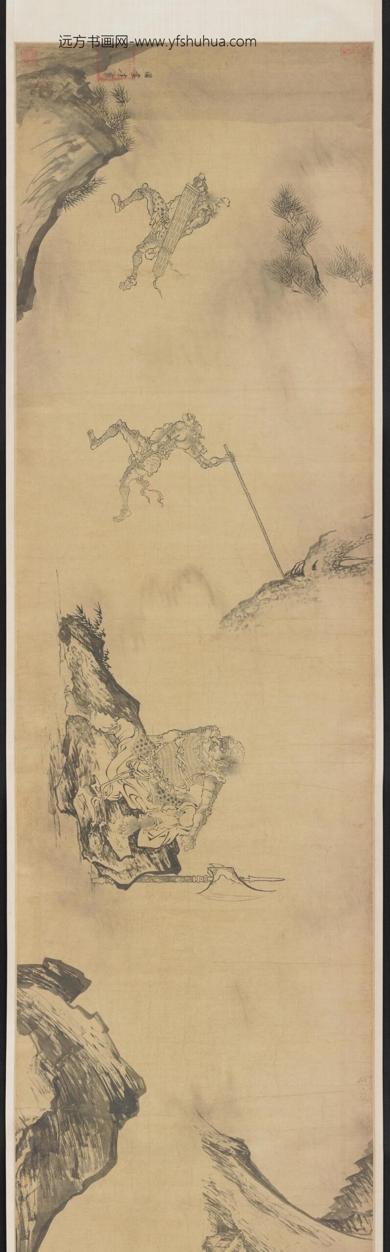 李嵩_疏林图卷_