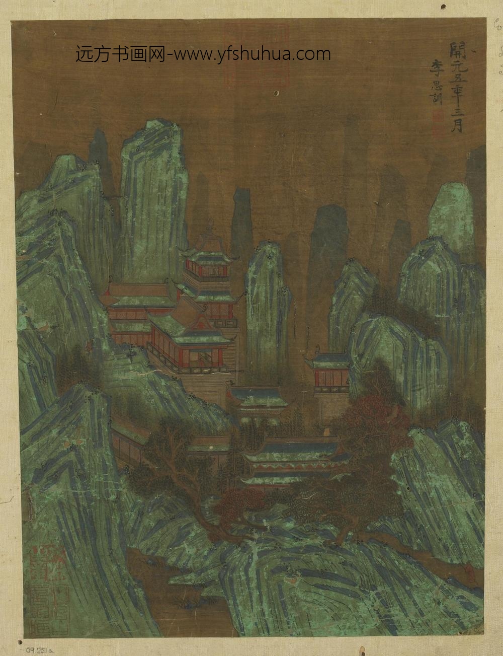 李思训_峰峦殿宇图_