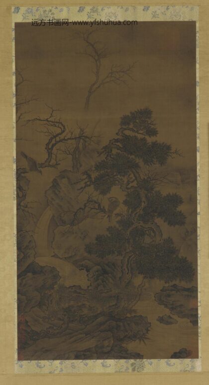 李迪 木石溪鹰图.jpg