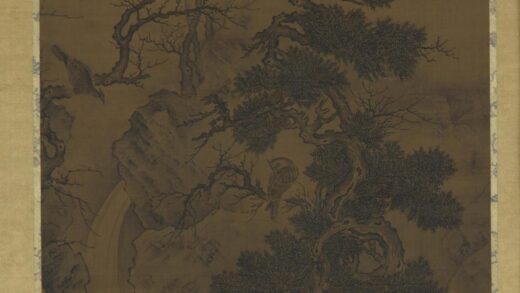 李迪 木石溪鹰图.jpg