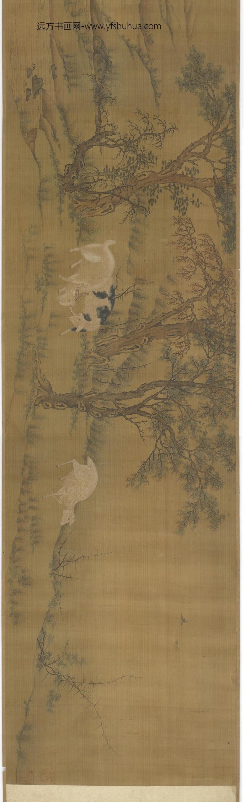李迪_溪畔群羊图_
