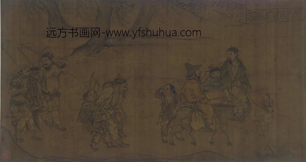 李迪_行旅劳作群像图