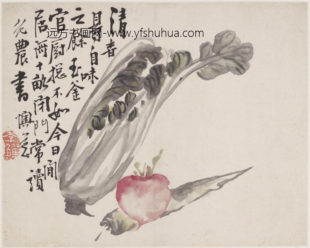 李鳝（鳝善）_白菜萝卜图