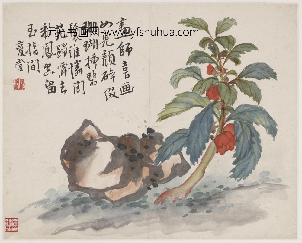 李鳝（鳝善）_花石图