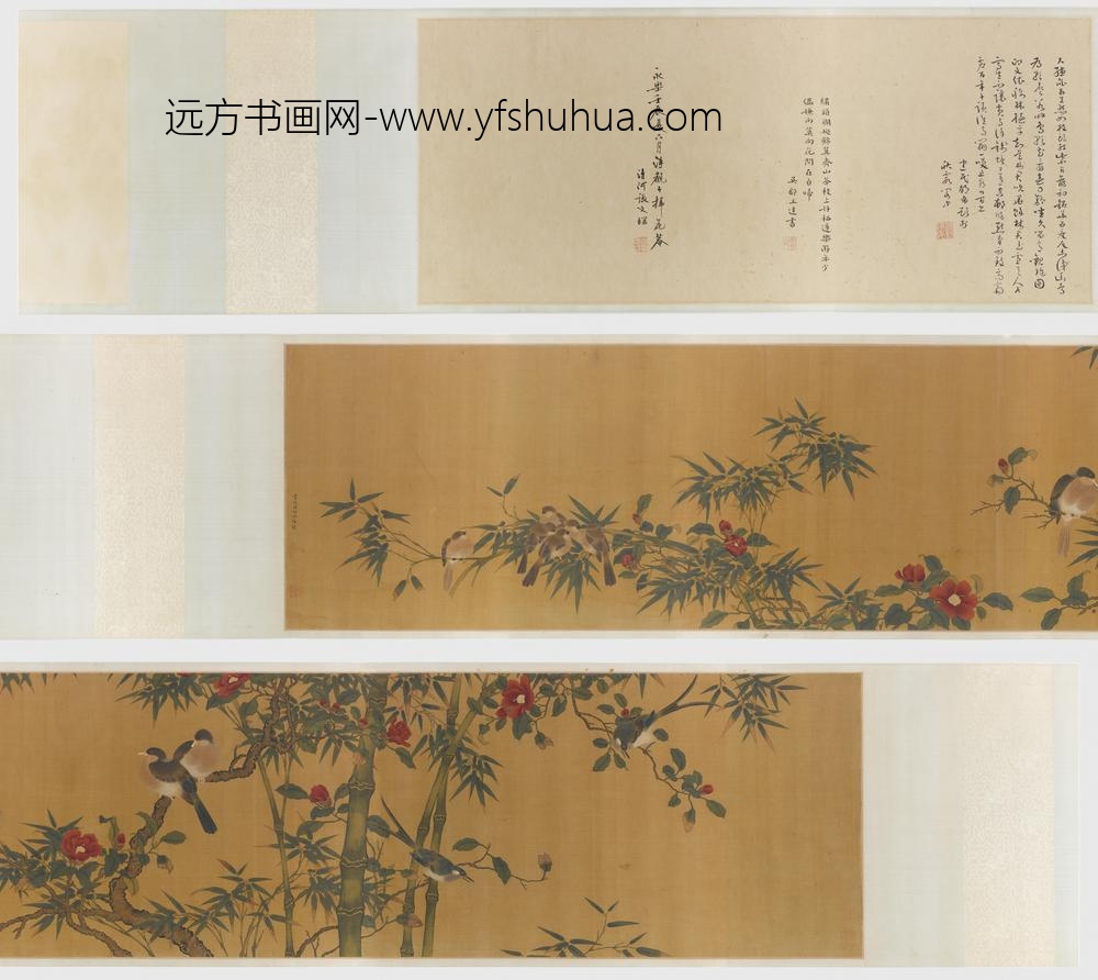 林椿_竹山茶禽图卷