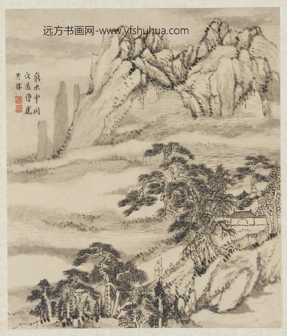柳堉_依司空曙诗句意山水图